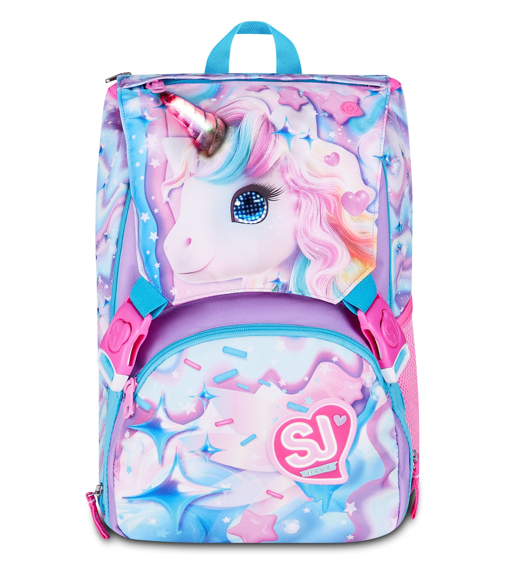 SJ Gang Zaino Estensibile Big Glow Led Unicorn Girl