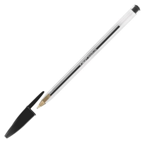 Penne BIC Cristal Original Nere – Punta Media 1.0mm – Confezione da 50