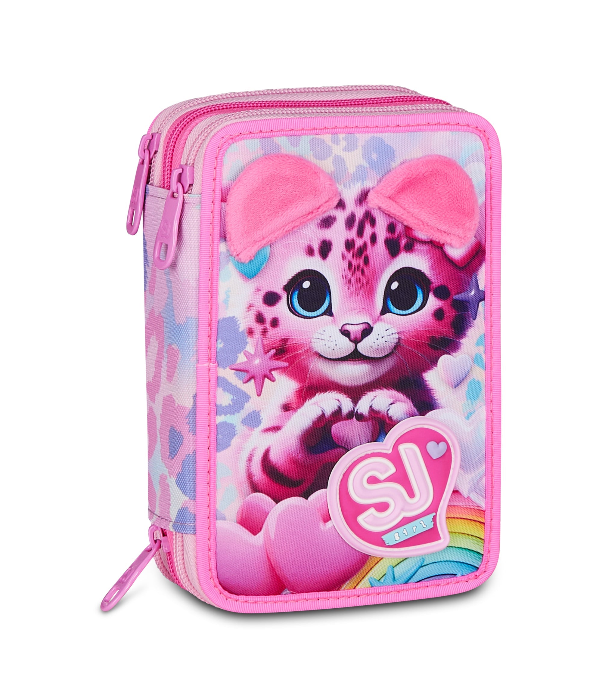 SJ Gang Astuccio 3 Zip Heart Buddy Girl
