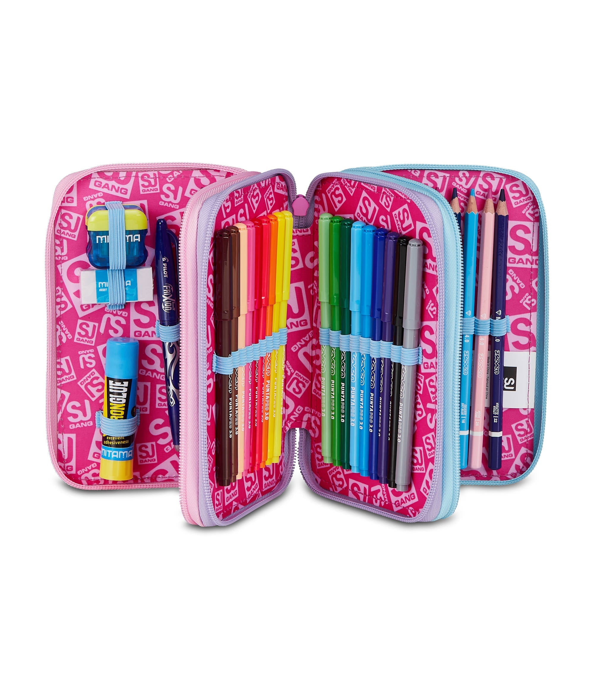 SJ Gang Astuccio 3 Zip Magical Fantasy Girl
