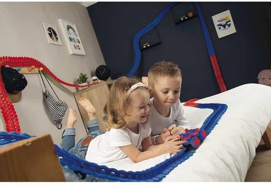 Smoby Spidey FleXtreme – Pista Auto Flessibile 4,40 m con 184 Pezzi e Veicolo Spidey con Luci | Dai 4 Anni