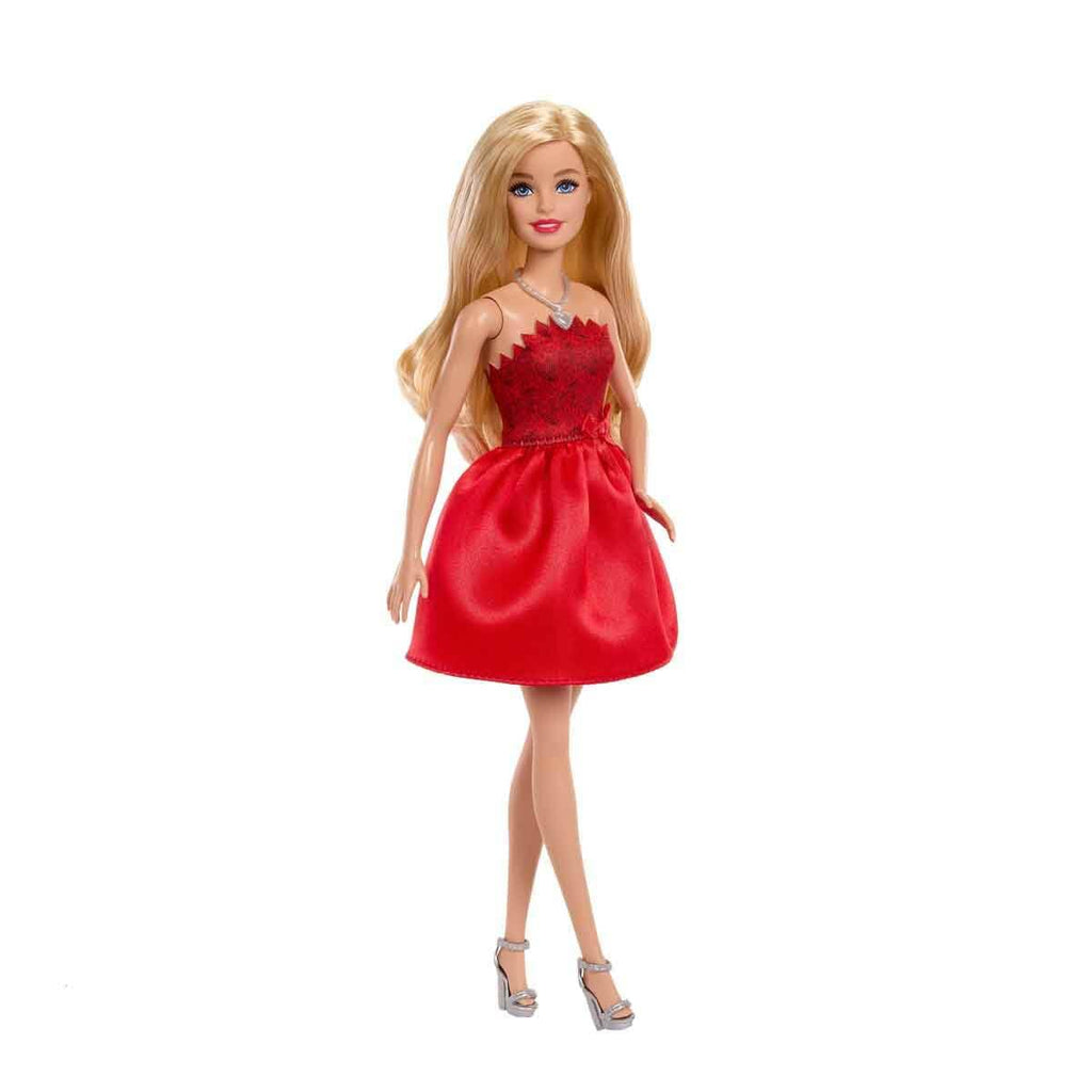 Barbie Mattel 80° Anniversario – Ruby-Red Celebration | Bambola da Collezione Abito Rosso con Scarpe e Collana | JGD25