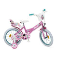 Bicicletta Disney Minnie 14 pollici per Bambina - Rosa - Huffy Ufficiale con Cestino e Rotelle - 4-6 Anni