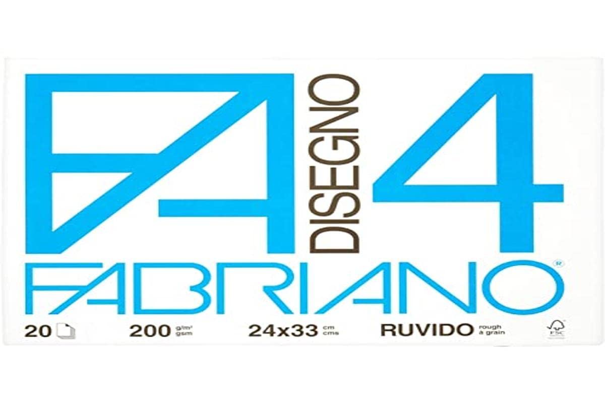 Fabriano Album da Disegno F4 33x48 cm Ruvido – 200 g/m², 20 Fogli