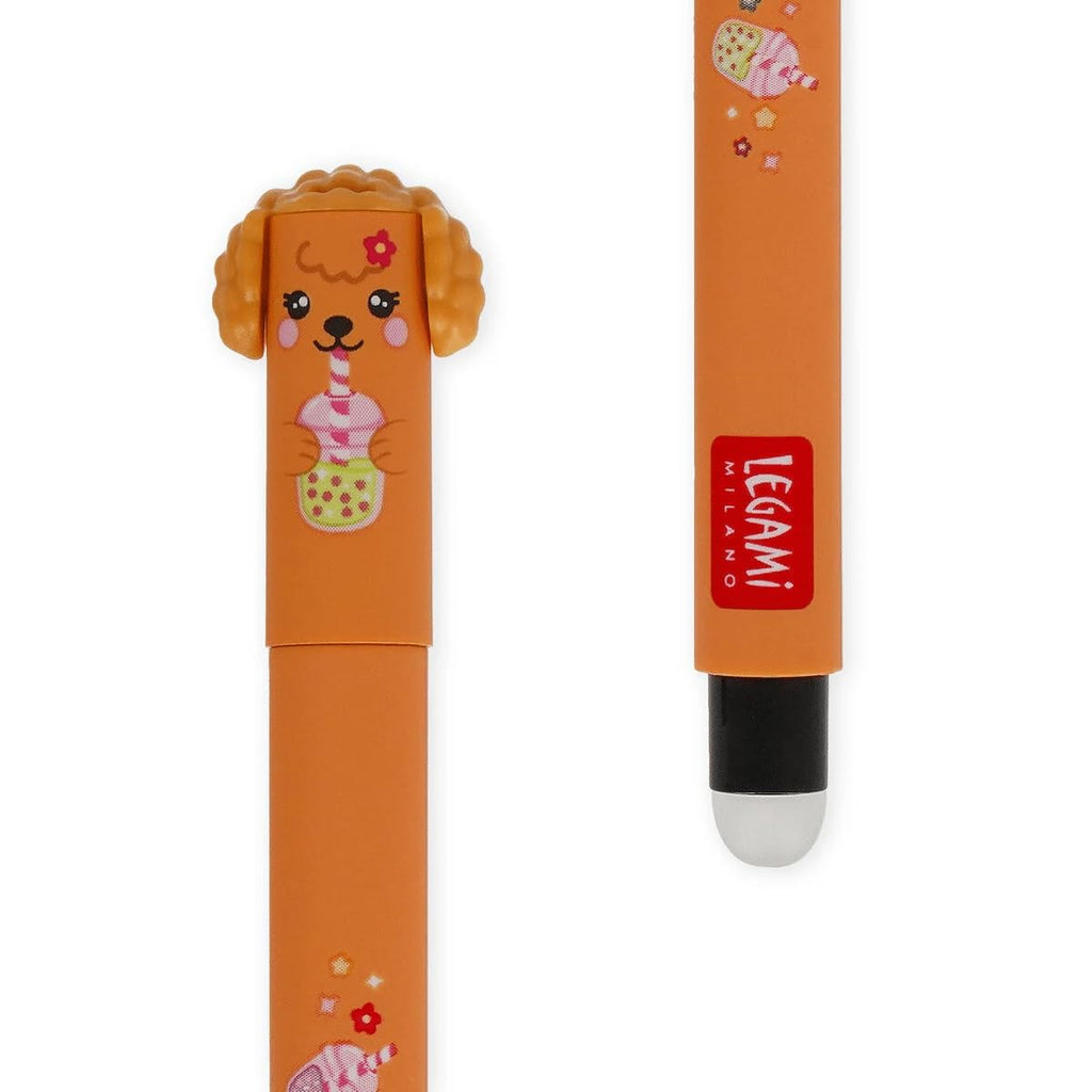 Legami - Set di 3 Penne Gel Cancellabili Fur-ever Friends, Penne con Inchiostro Cancellabile Termosensibile, Nero, Blu, Rosso, Cancella Senza Consumare il Foglio, Punta 0,7 mm