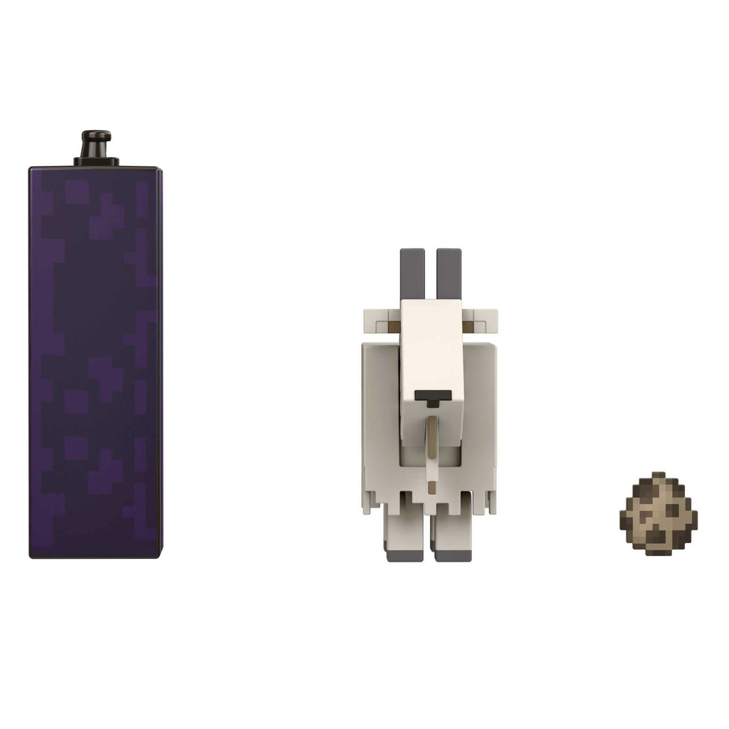 Minecraft Capra Action Figure 8 cm con Pezzo Portale e Accessorio – Dai 6 Anni