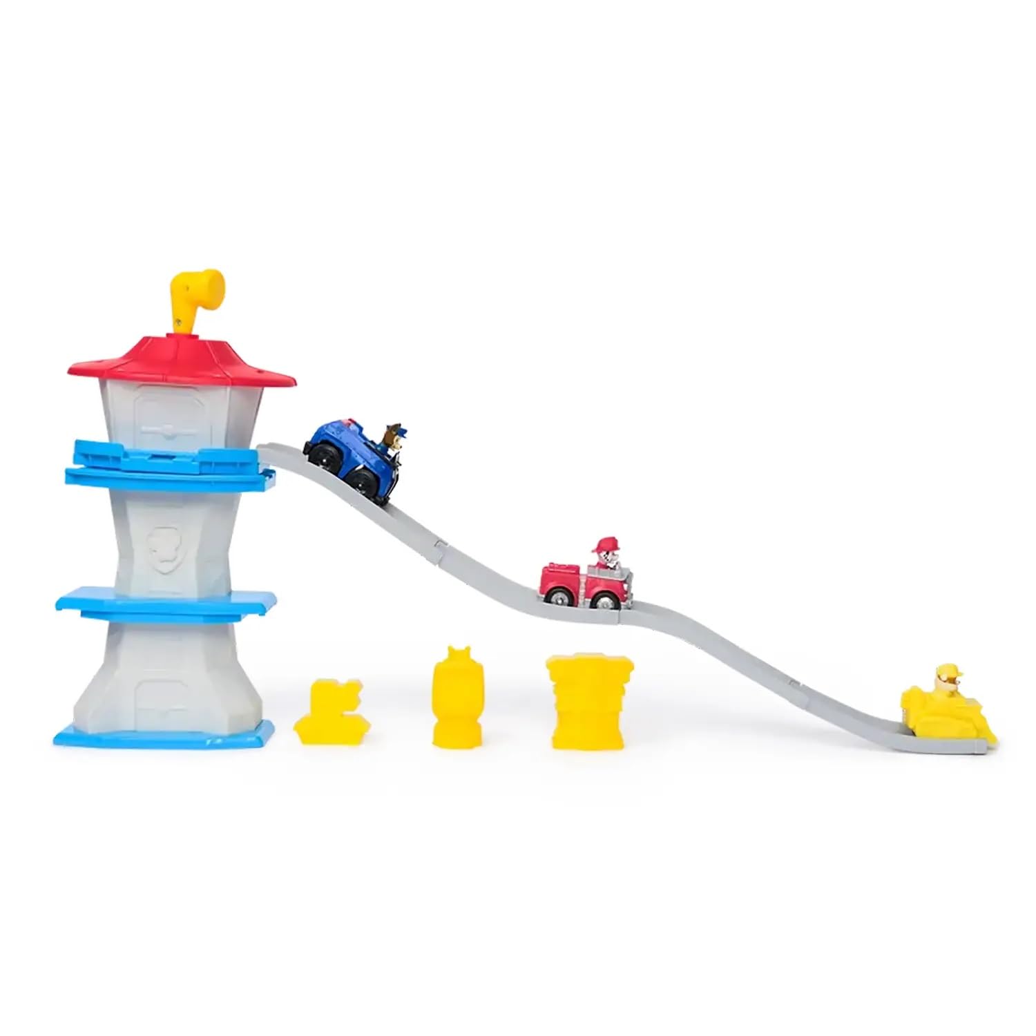 Paw Patrol Quartier Generale – Deluxe Mini Tower Track con Chase, Marshall e Rubble | Dai 2 Anni