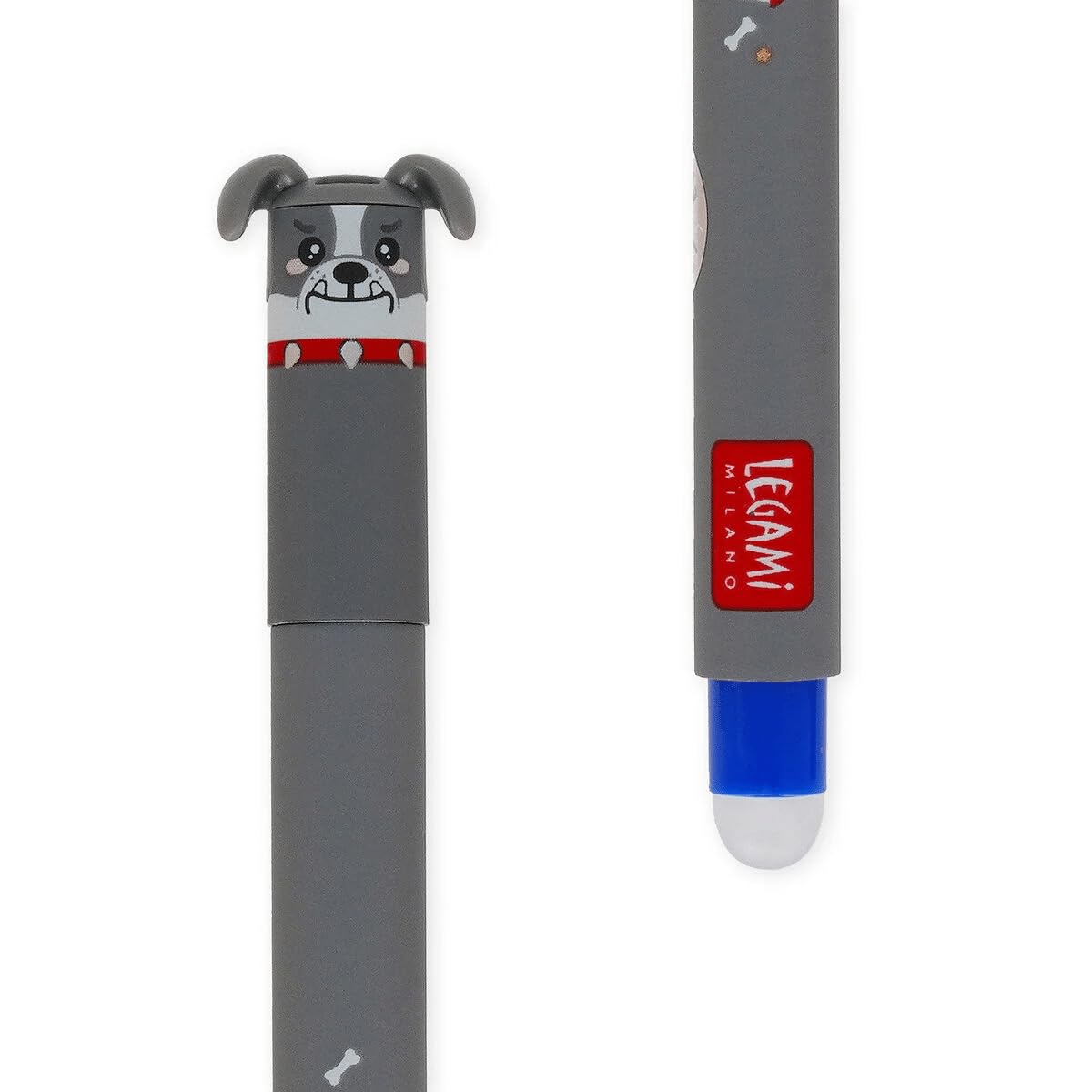 Legami - Set di 3 Penne Gel Cancellabili Fur-ever Friends, Penne con Inchiostro Cancellabile Termosensibile, Nero, Blu, Rosso, Cancella Senza Consumare il Foglio, Punta 0,7 mm
