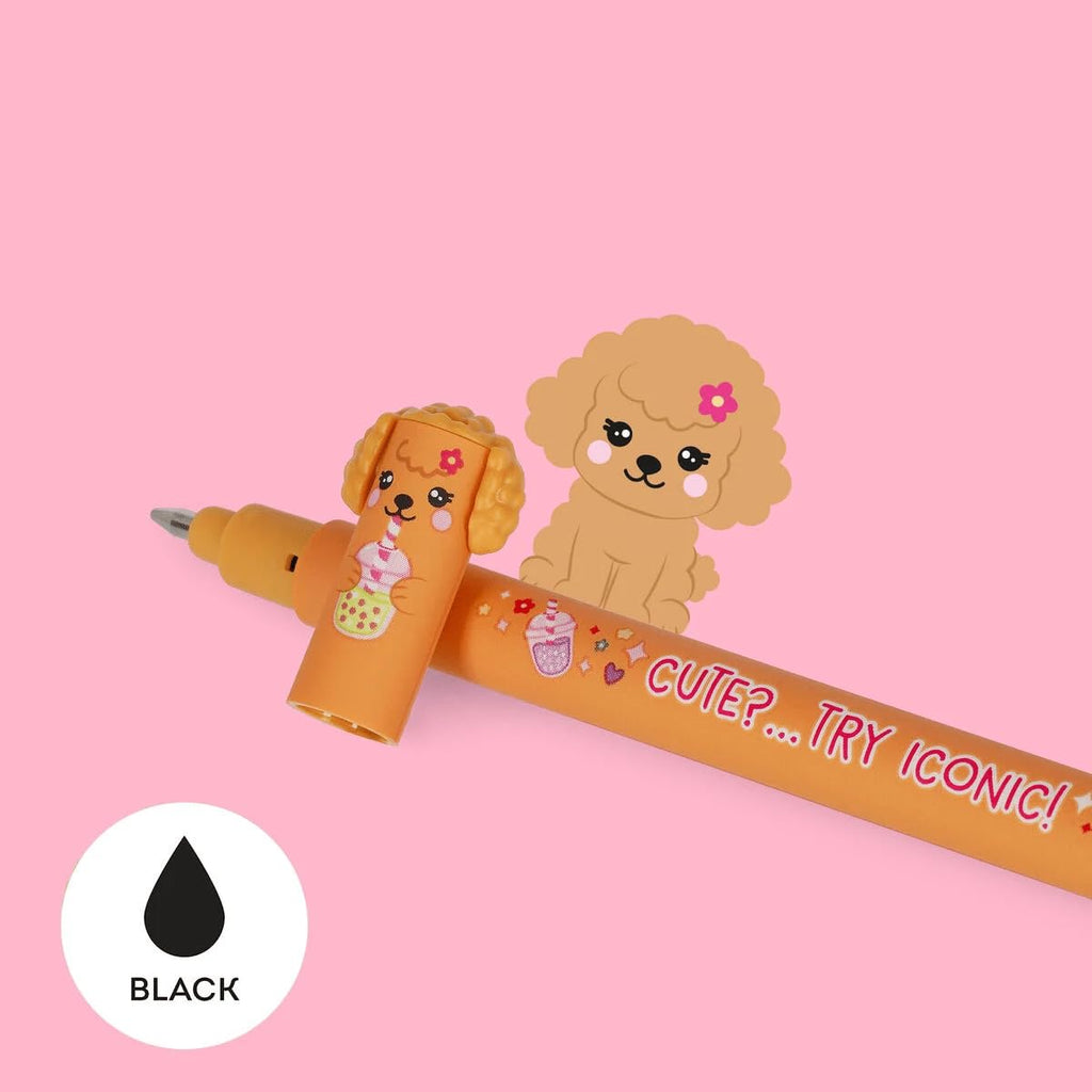Legami - Set di 3 Penne Gel Cancellabili Fur-ever Friends, Penne con Inchiostro Cancellabile Termosensibile, Nero, Blu, Rosso, Cancella Senza Consumare il Foglio, Punta 0,7 mm