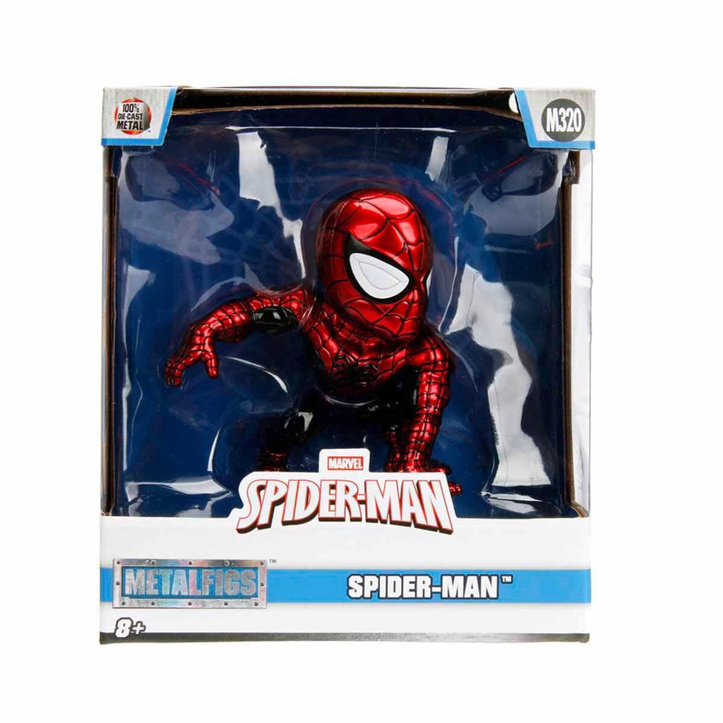 Jada Toys Marvel Superior Spider-Man – Personaggio Die-Cast 10 cm, Rosso/Blu Metallizzato