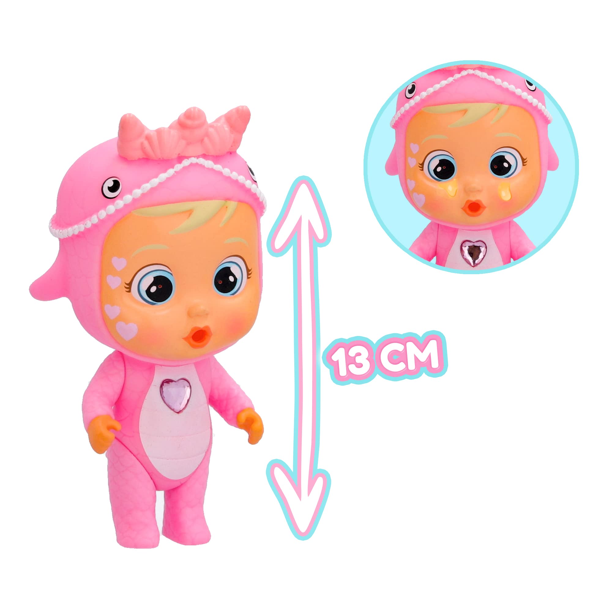 Cry Babies Magic Tears Icy World Dinos Bambola da Collezione con Lacrime Vere
