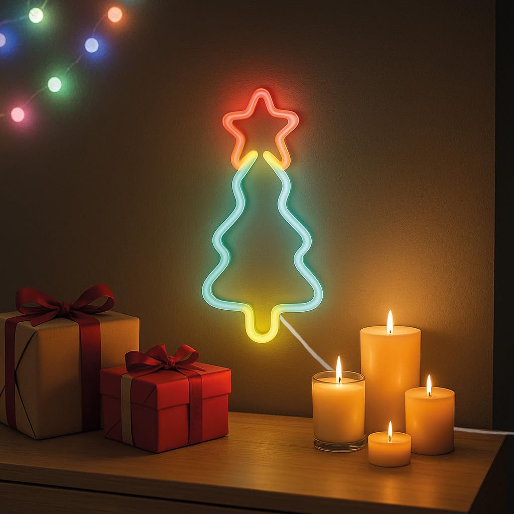 Legami Insegna Luminosa Neon Albero di Natale – Solo Uso Interno