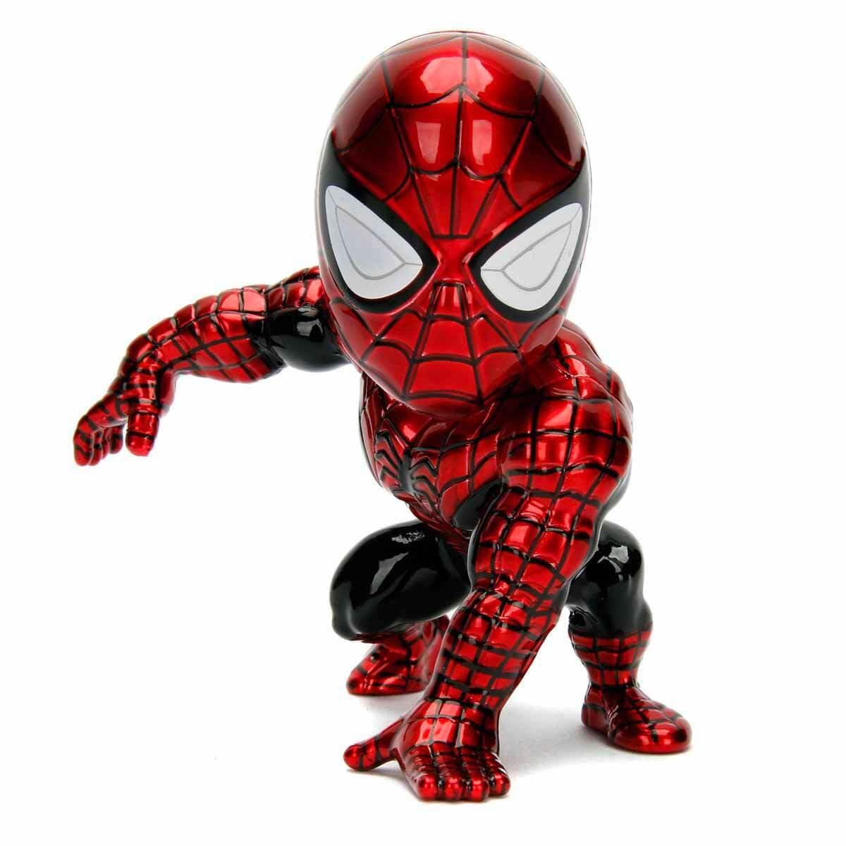 Jada Toys Marvel Superior Spider-Man – Personaggio Die-Cast 10 cm, Rosso/Blu Metallizzato