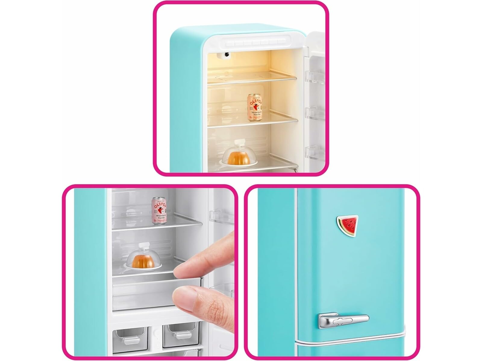 ZURU Mini Brands Frigorifero Sorpresa Serie 1 – Con Luce UV e 2 Miniature Esclusive