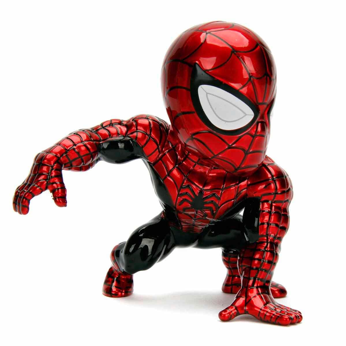 Jada Toys Marvel Superior Spider-Man – Personaggio Die-Cast 10 cm, Rosso/Blu Metallizzato