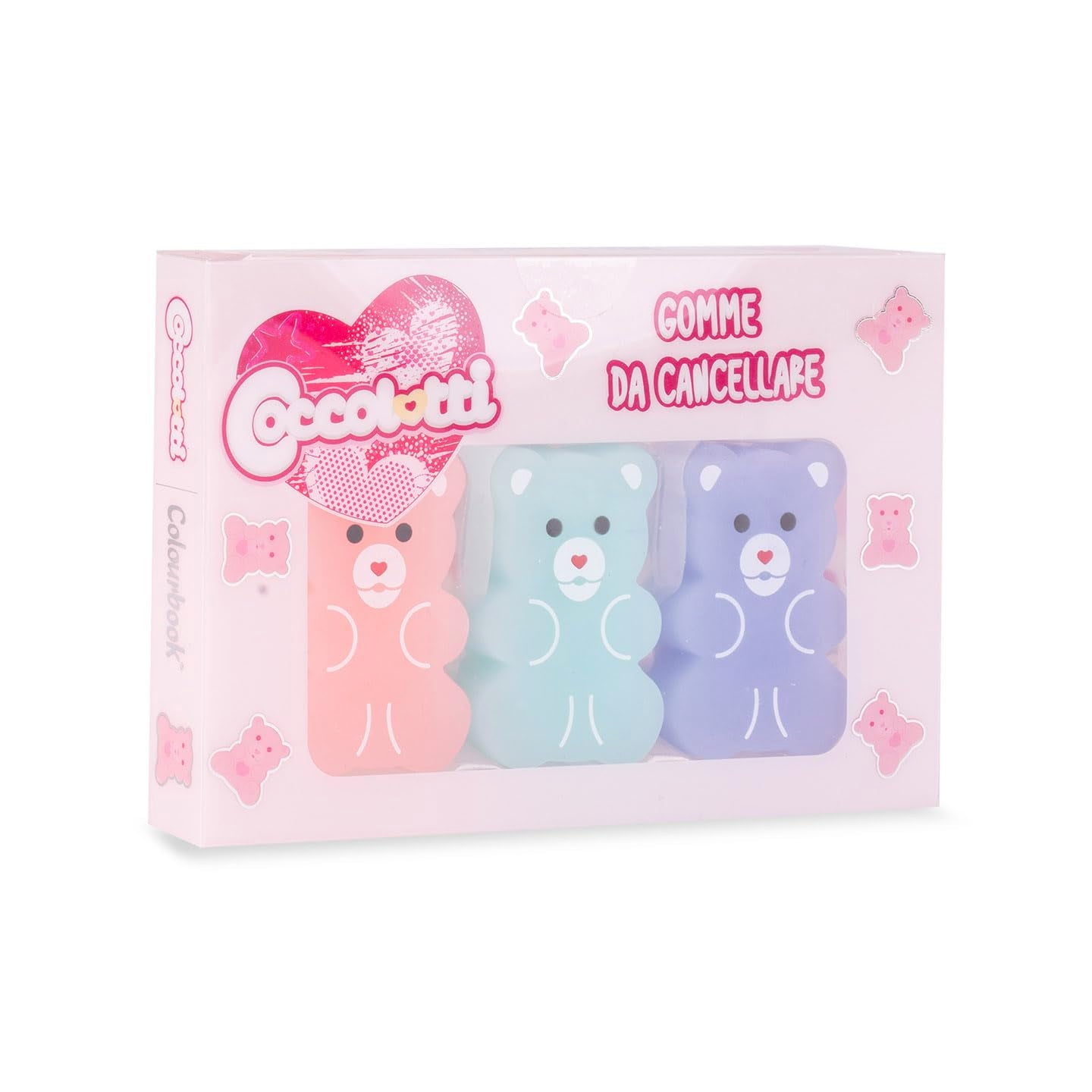 Colourbook Coccolotti Set 3 Gomme da Cancellare