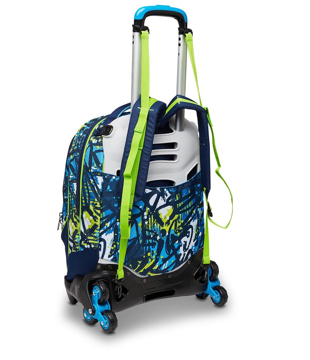 SJ Gang Style Jam Gang Jack 3WD Trolley Scuola Verde Acido 34L – 3 Utilizzi