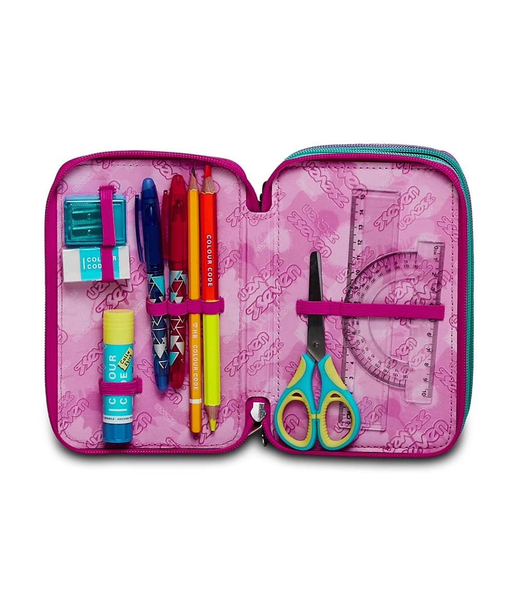 Astuccio Seven 3 Zip a Tre Scomparti | Scuola
