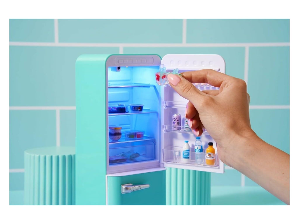 ZURU Mini Brands Frigorifero Sorpresa Serie 1 – Con Luce UV e 2 Miniature Esclusive