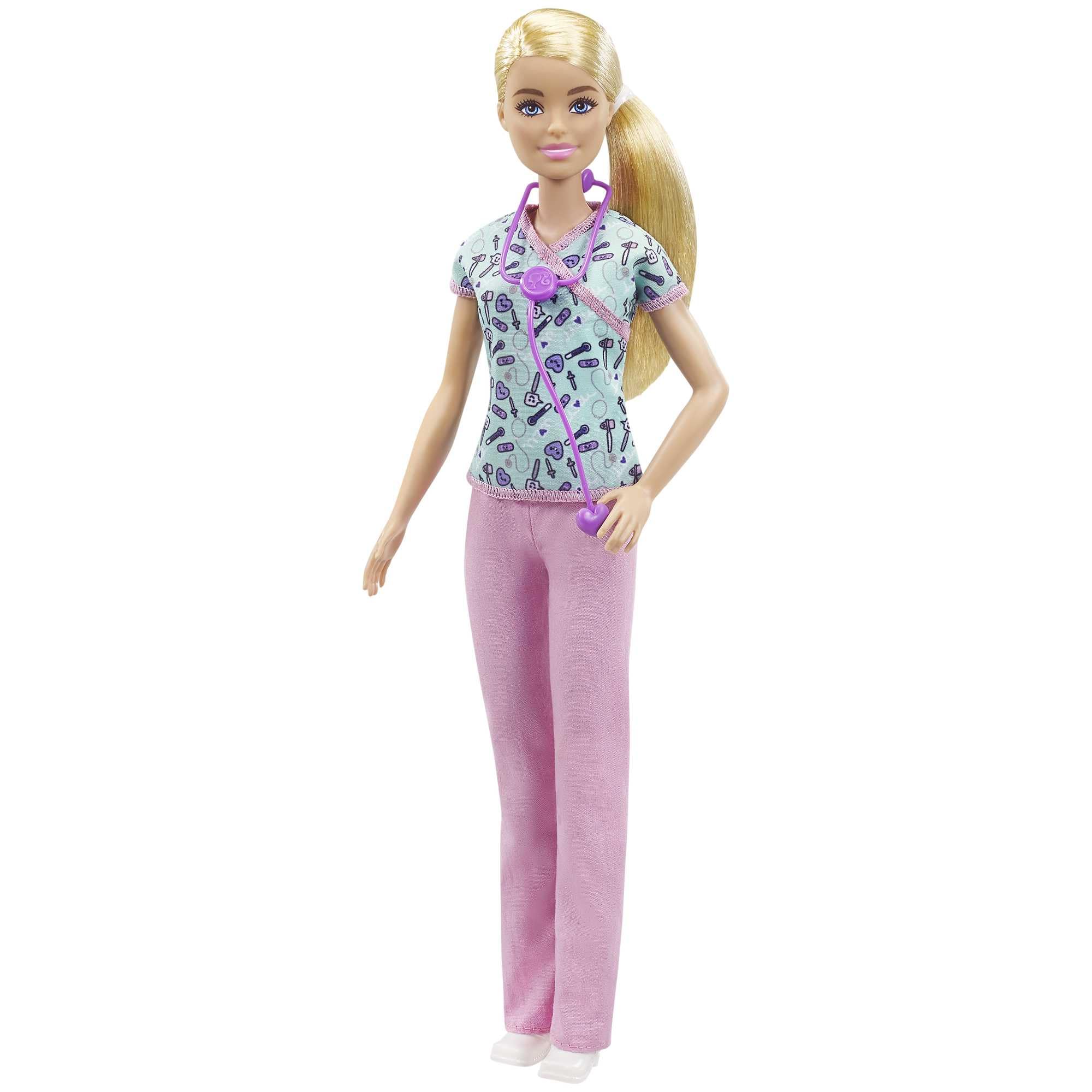 Barbie Infermiera Bambola Bionda con Camice e Stetoscopio – GTW39