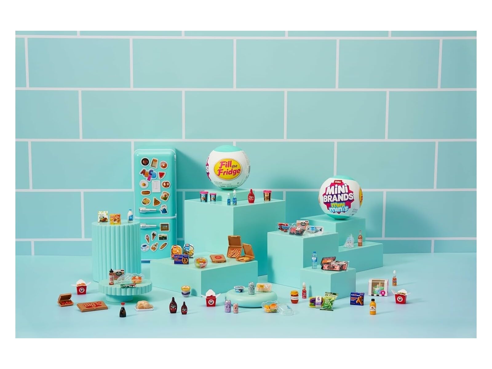 ZURU Mini Brands Frigorifero Sorpresa Serie 1 – Con Luce UV e 2 Miniature Esclusive