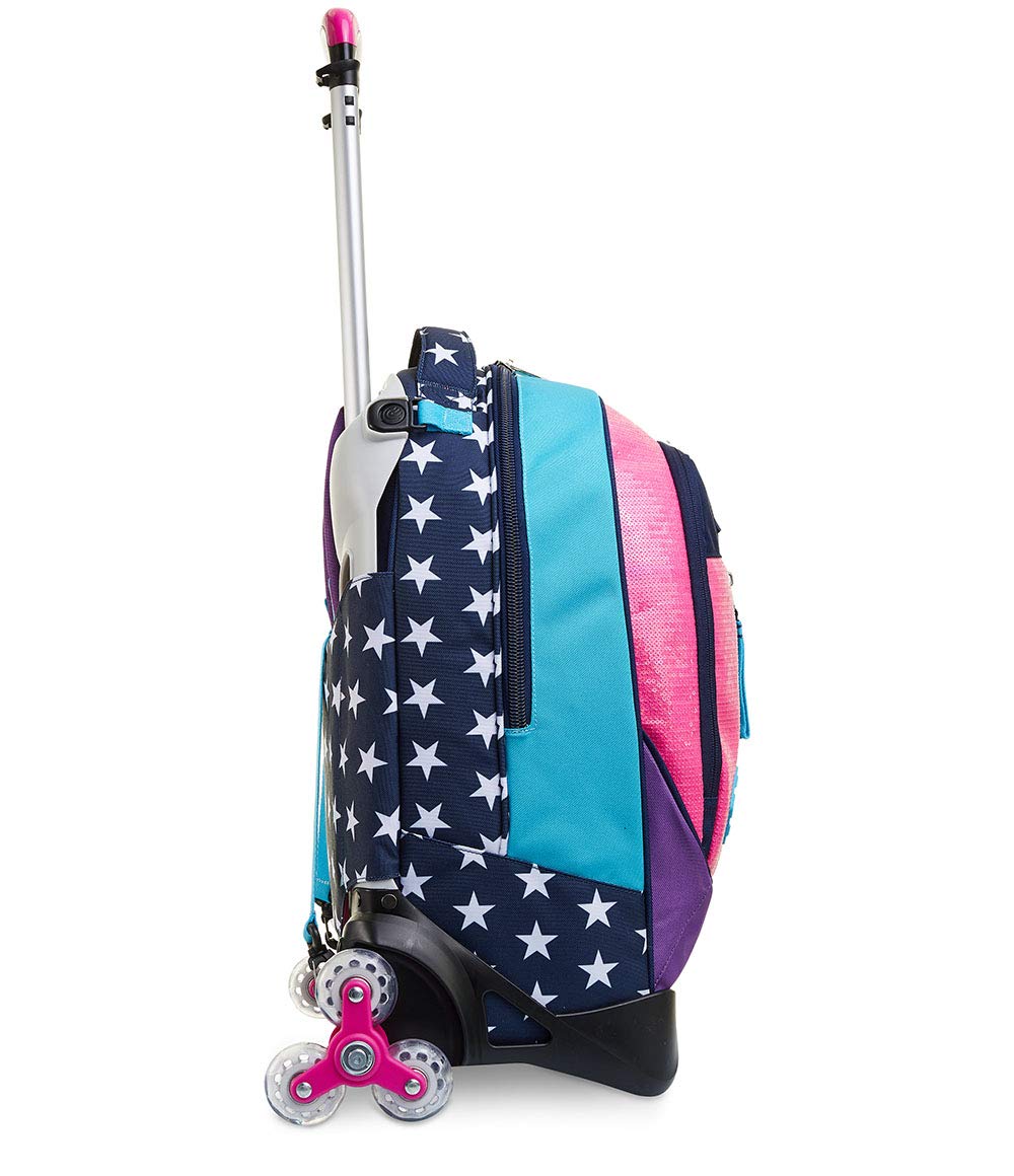 Seven Trolley Scuola Jack 3 Ruote Pinking Blue