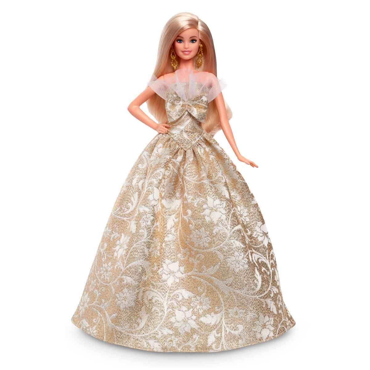 Barbie Signature Holiday Bambola da Collezione Bionda Abito Nero e Oro – JBH95