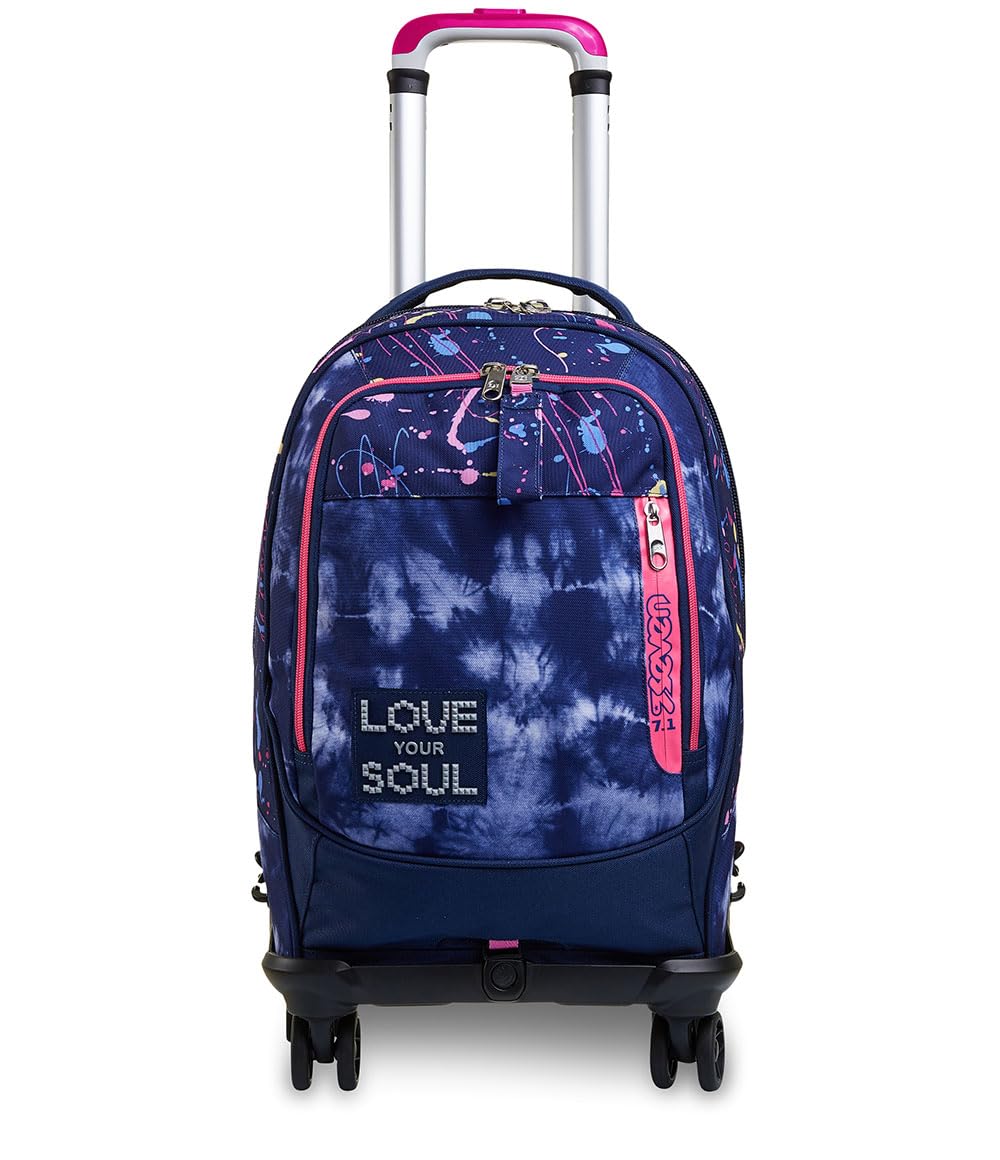 Trolley Seven Jack 4 Ruote Love Your Soul Viola 3 in 1 – Zaino Sganciabile | Medie