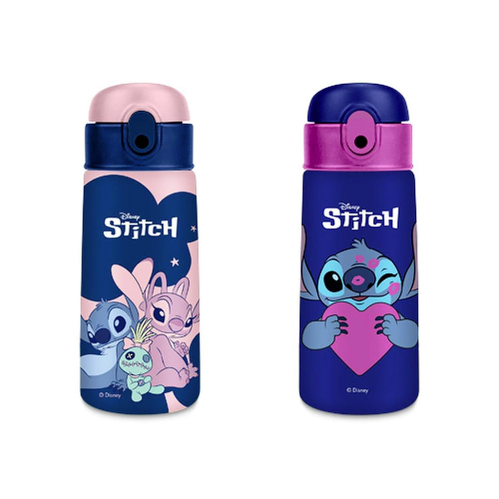 Seven Lilo & Stitch – Borraccia Termica 460 ml con Cannuccia e Apertura Automatica | Acciaio BPA Free | Caldo 12h / Freddo 24h