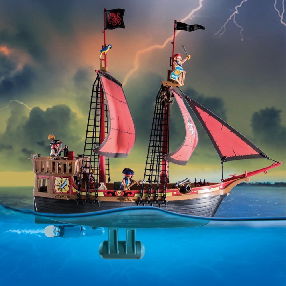 Playmobil 70411 Nave Pirata Grande Galleggiante con Cannone – Dai 4 Anni