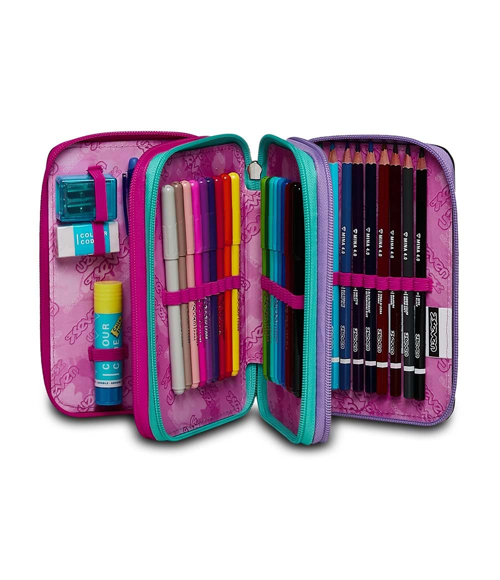 Astuccio Seven 3 Zip a Tre Scomparti | Scuola