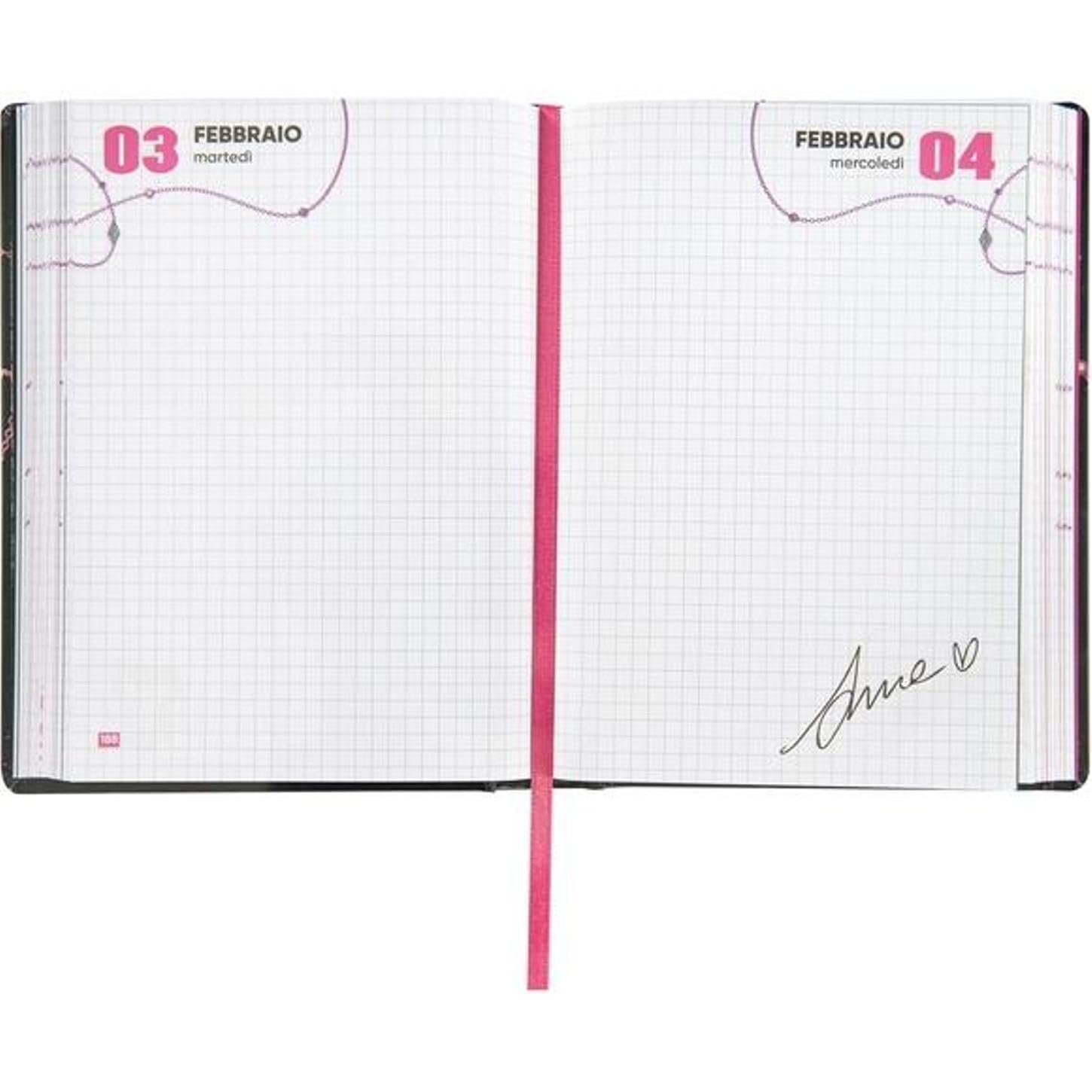 Diario Scuola PRESTIGE & DELUXE Anna 2025-2026 – 16 Mesi, 12x16,5 cm + Portachiavi e Penna