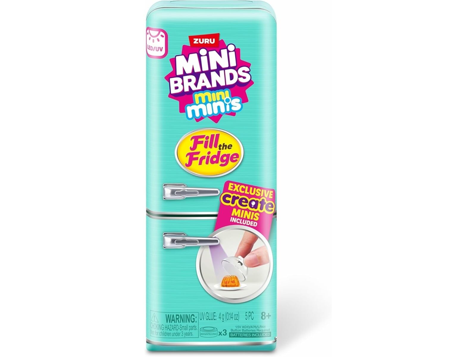 ZURU Mini Brands Frigorifero Sorpresa Serie 1 – Con Luce UV e 2 Miniature Esclusive