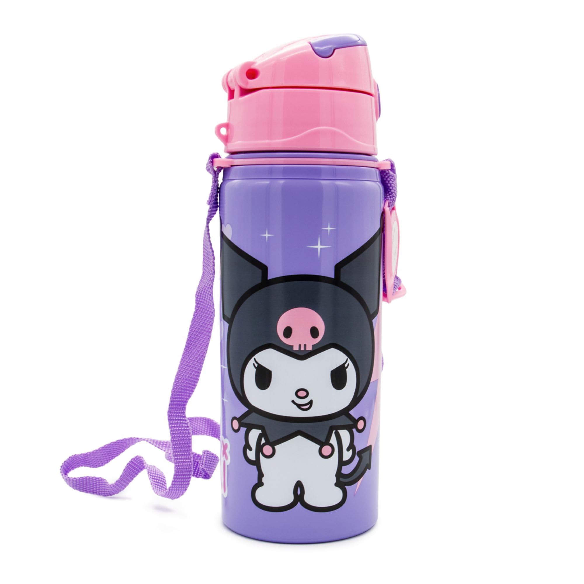Borraccia in Alluminio per Bambini 600 ml – Manico e Chiusura a Scatto | BPA Free