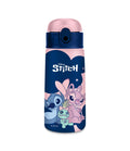 Seven Lilo & Stitch – Borraccia Termica 460 ml Rosa Blu con Cannuccia | Acciaio Inox BPA Free | Caldo 12h / Freddo 24h