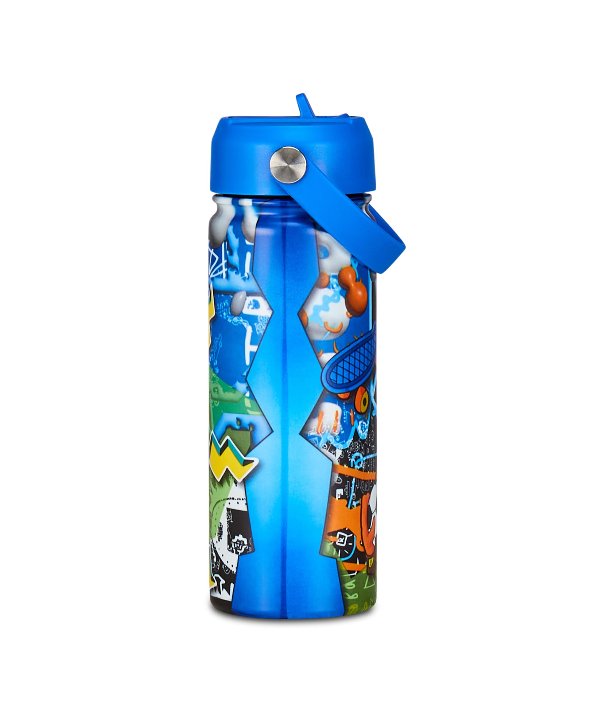 SJ Gang – Borraccia Termica 500 ml Blu Arancio | Acciaio Inox BPA Free | Caldo 12h / Freddo 24h | Scuola e Sport