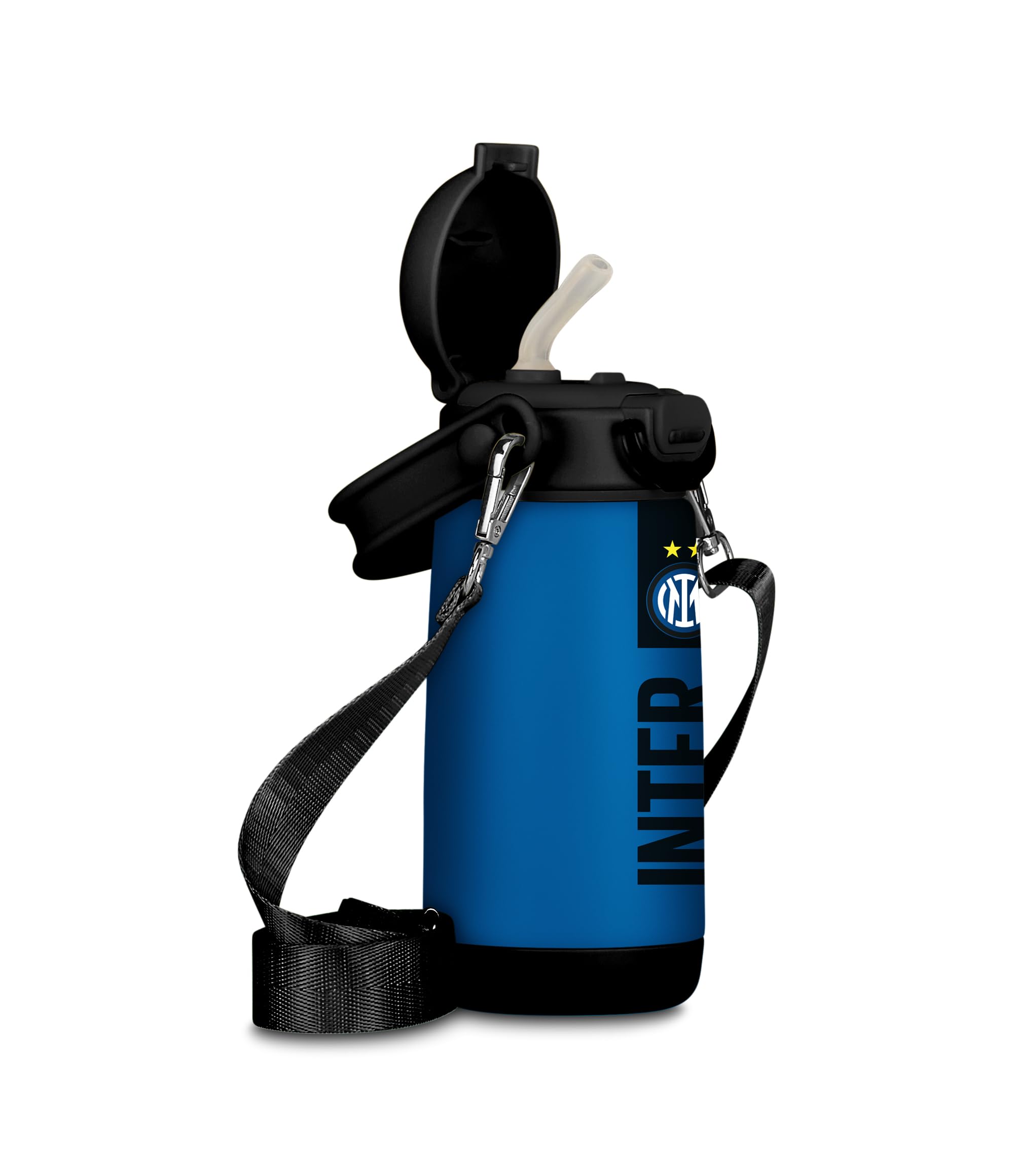 Borraccia Termica Seven Inter 400 ml Blu con Tracolla – Acciaio Inox BPA Free | Prodotto Ufficiale
