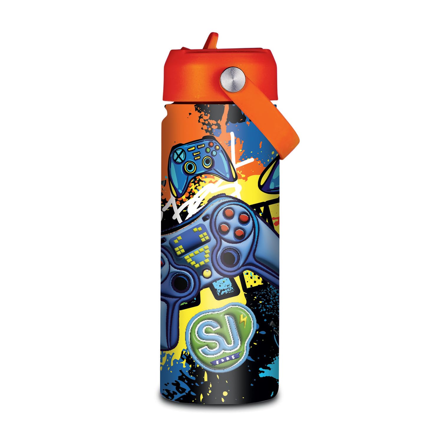 SJ Gang – Borraccia Termica 500 ml con Beccuccio | Acciaio Inox 304 BPA Free | Caldo 12h / Freddo 24h | Bambini