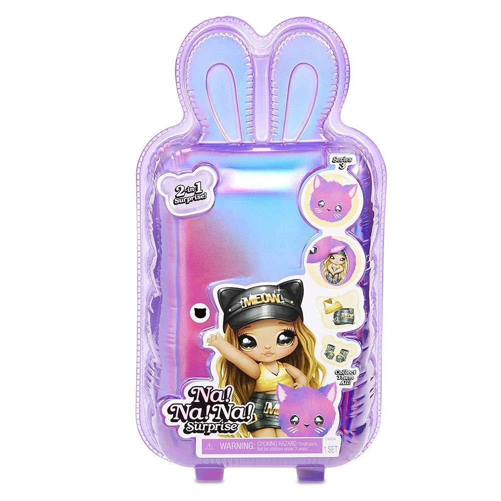 Na! Na! Na! Surprise – Peluche Serie 3 con Bambola Fashion a Sorpresa e Coriandoli | Giochi Preziosi | NAA03000