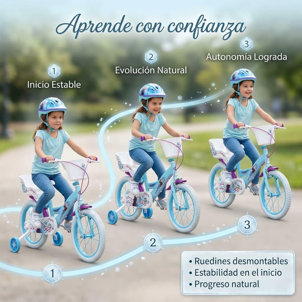 Bicicletta Disney Frozen 16 TOIMSA Huffy – Bambini 5-8 Anni, Struttura Acciaio
