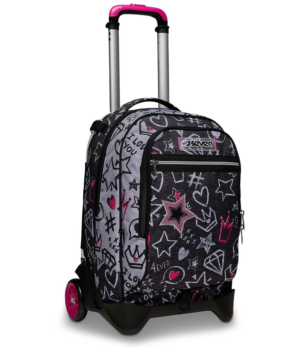 Seven Trolley Scuola Jack 2 Ruote – Zaino con Carrello per Bambini