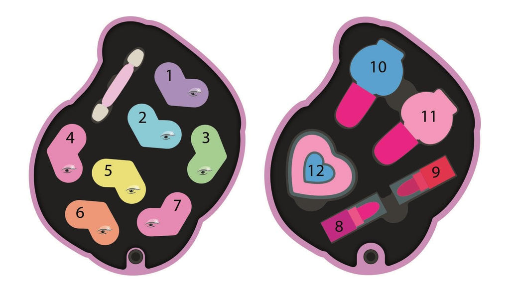 Clementoni Crazy Chic - Lovely Make Up Sirena, Trousse Trucchi Lavabili per Bambine 6+ Anni, Set Cosmetici Sicuri, Idea Regalo
