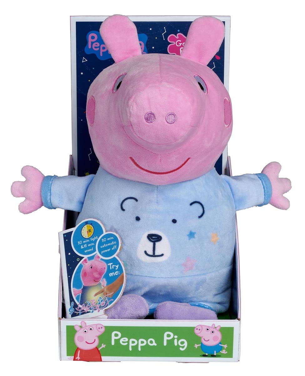 Simba Peppa Pig – Peluche di Buona Notte 25 cm con Ninna Nanna e Luce | Spegnimento Automatico | Dai 0 Mesi