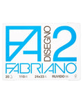 Fabriano Album da Disegno Ruvido – Formato 24x33 cm, Carta Ruvida, Rilegatura a Graffette