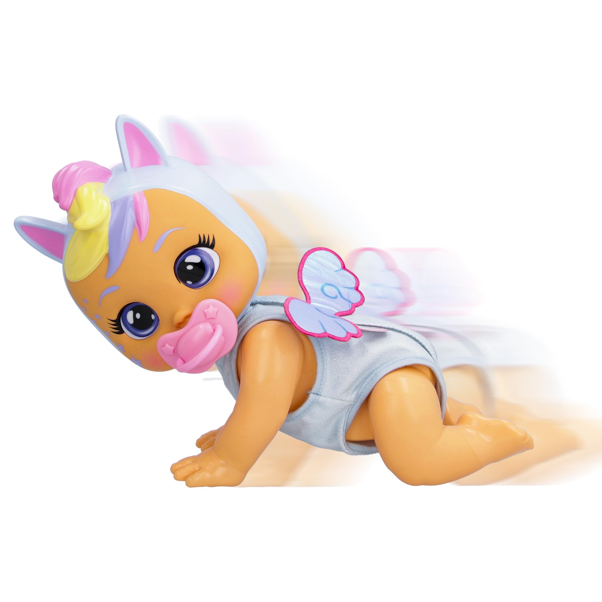 Cry Babies Crawling Jenna – Bambola Interattiva che Gattona, Ride e Piange Lacrime Vere | Dai 18 Mesi