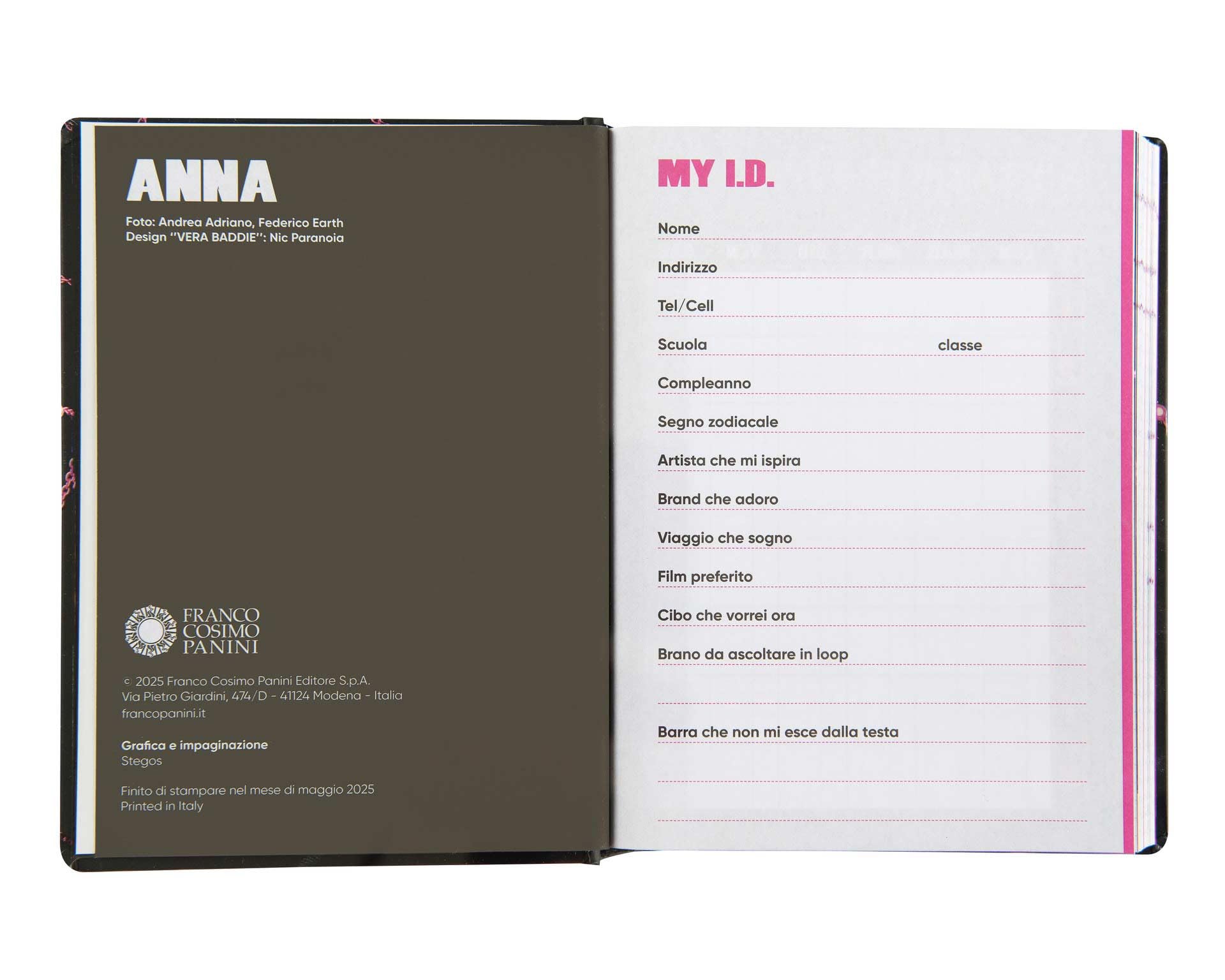 Diario Scuola PRESTIGE & DELUXE Anna 2025-2026 – 16 Mesi, 12x16,5 cm + Portachiavi e Penna