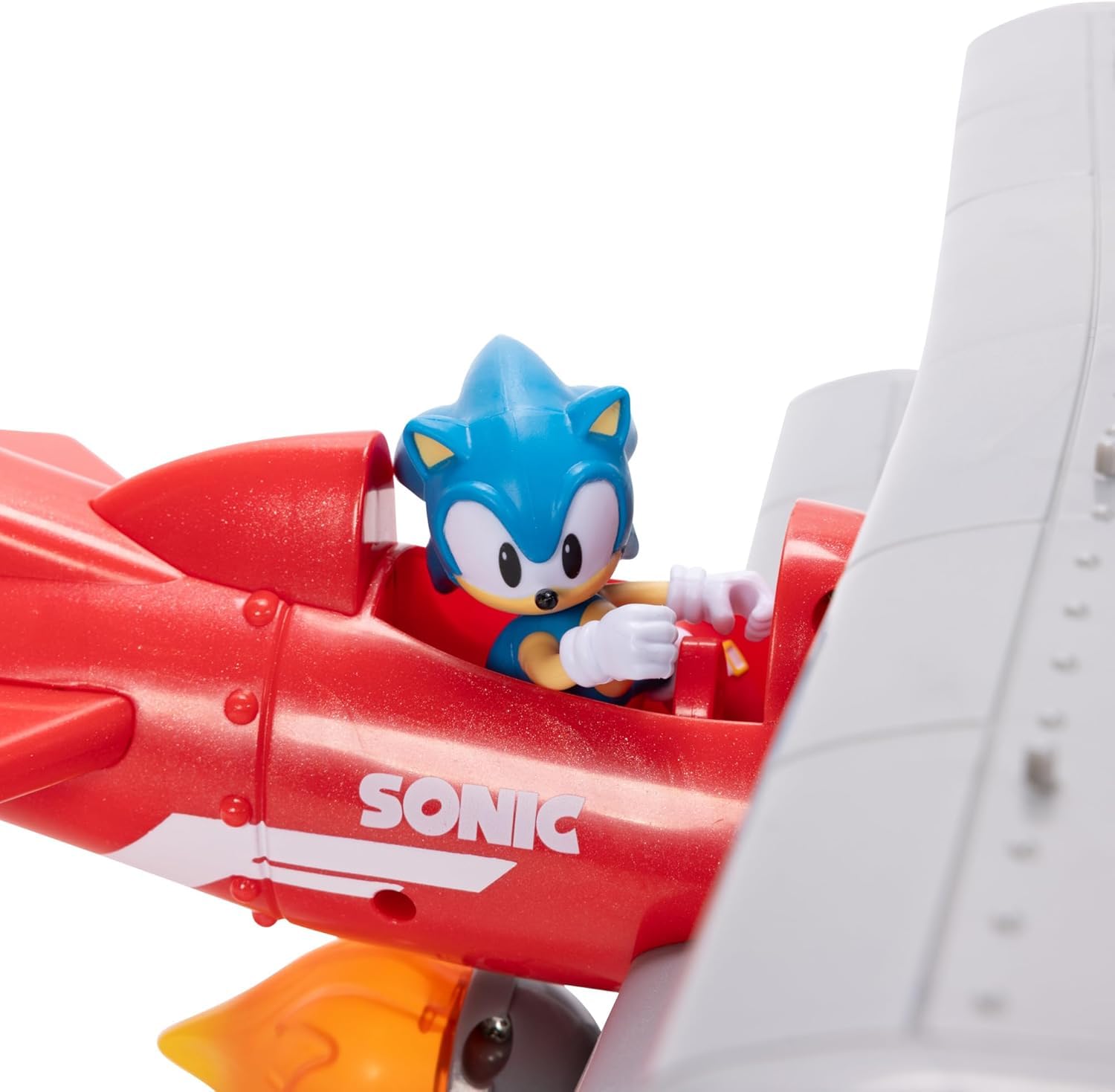 Sonic The Hedgehog Biplano Tornado Playset – Action Figure 6 cm, Elica, Fiamma e 6 Effetti Sonori | JAKKS Pacific