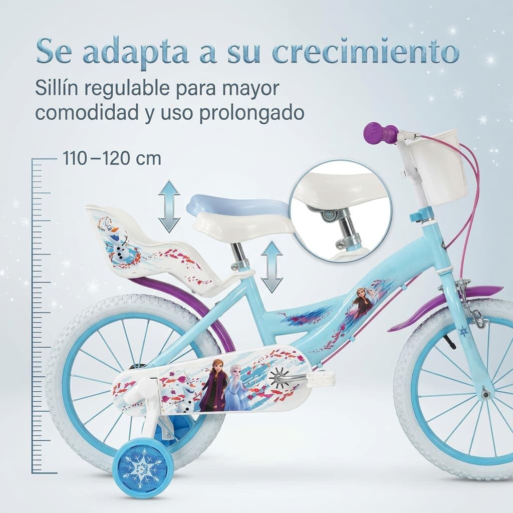 Bicicletta Disney Frozen 16 TOIMSA Huffy – Bambini 5-8 Anni, Struttura Acciaio