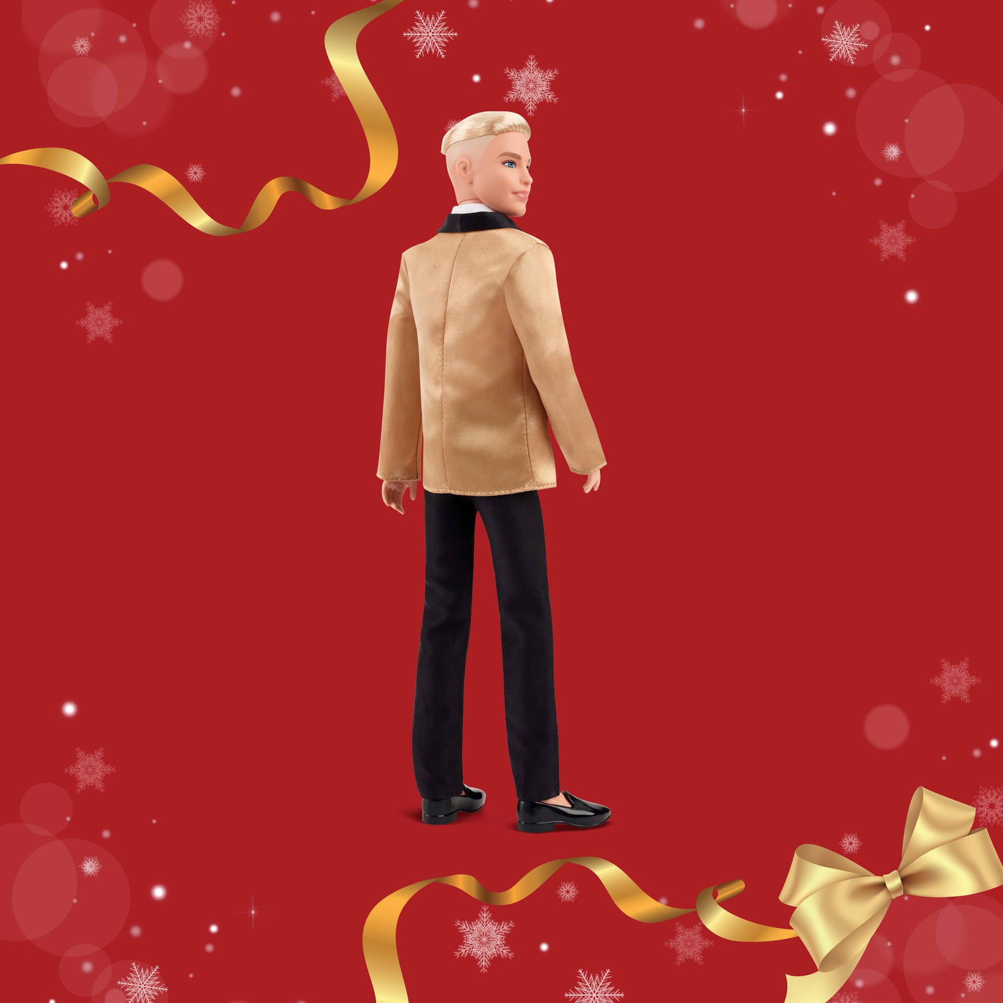 Barbie Signature Holiday 2025 Bambola da Collezione Abito Argento e Oro – JBJ00