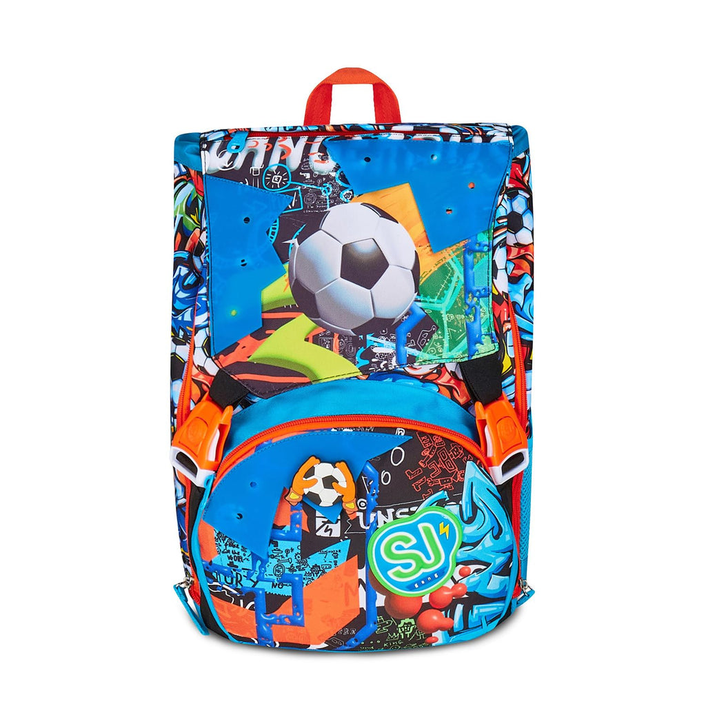 SJ Gang Style Jam Gang Zaino Scuola Grande Blu – Patch Riposizionabili 24 L